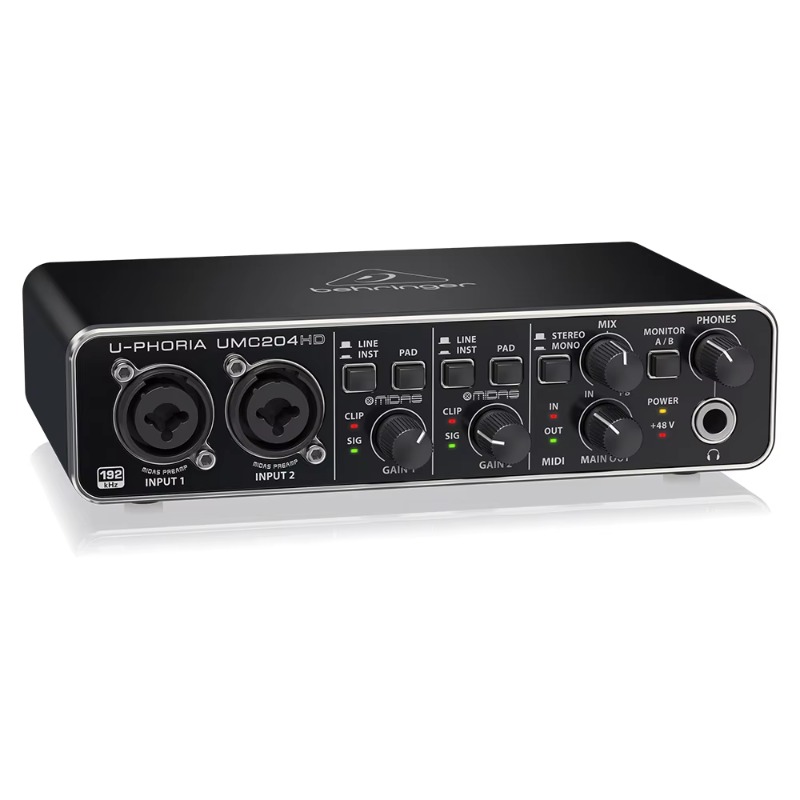 Audio Without Music - Behringer UMC204HD 2-wejściowy/4-wyjściowy interfejs audio USB