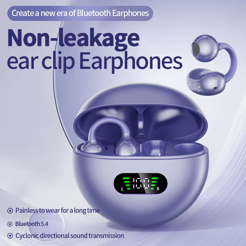 Audio Music Apple - Sportowe bezprzewodowe słuchawki Bluetooth z klipsem