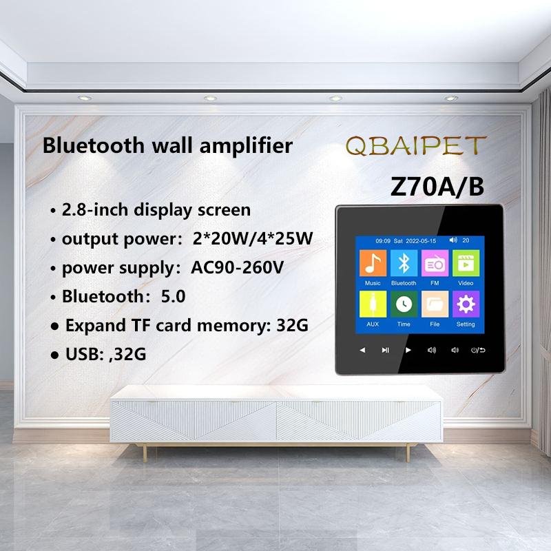 Audio Music For Background - Domowy wzmacniacz ścienny Bluetooth System sterowania