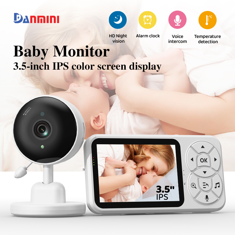 Audio Detect Music - Niania elektroniczna Danmini 3,5 cala, kolorowy
