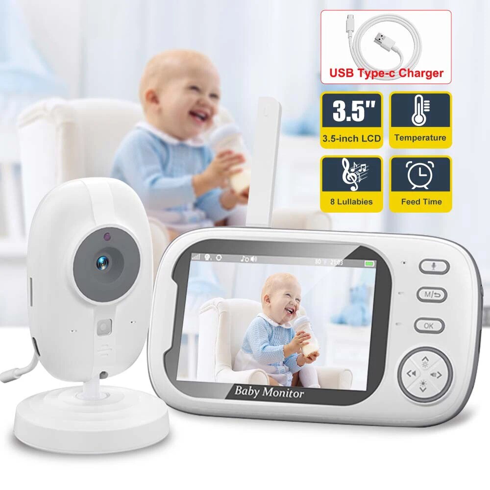 Audio Detect Music - 3,5'' niania wideo 2.4G matka dziecko