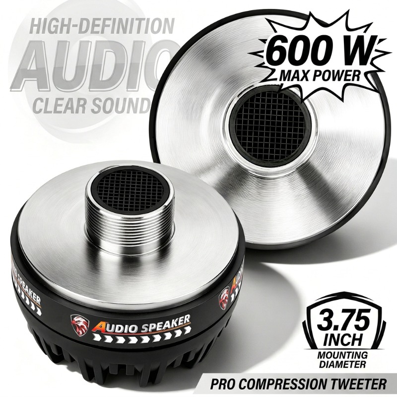 Music Audio Pro - 2 szt. 3,75-calowe tytanowe głośniki wysokotonowe