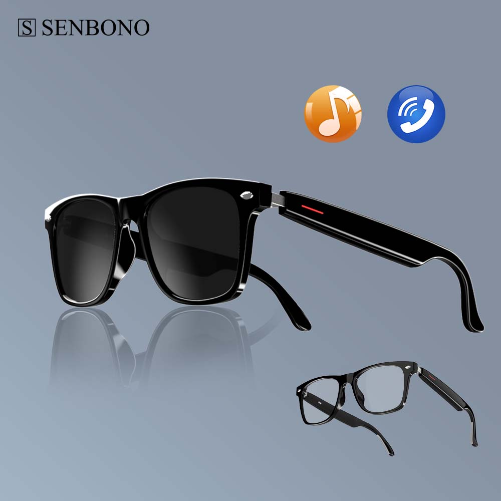 Audio Music Voice - Inteligentne okulary SENBONO E13: Filtrujące niebieskie