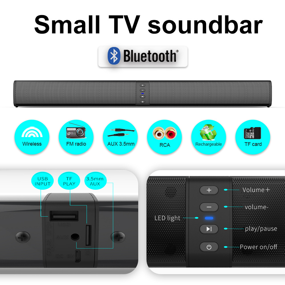 Odłączany soundbar Bluetooth,  – Audio Music Spotify recenzja i cena