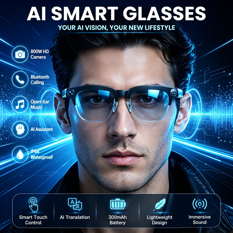 Inteligentne okulary W630 z ka – Audio Music Voice recenzja i cena