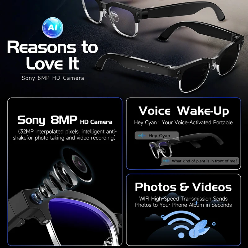 Inteligentne okulary W630 z ka – Audio Music Voice recenzja i cena