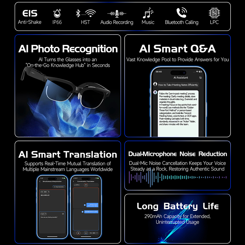 Inteligentne okulary W630 z ka – Audio Music Voice recenzja i cena