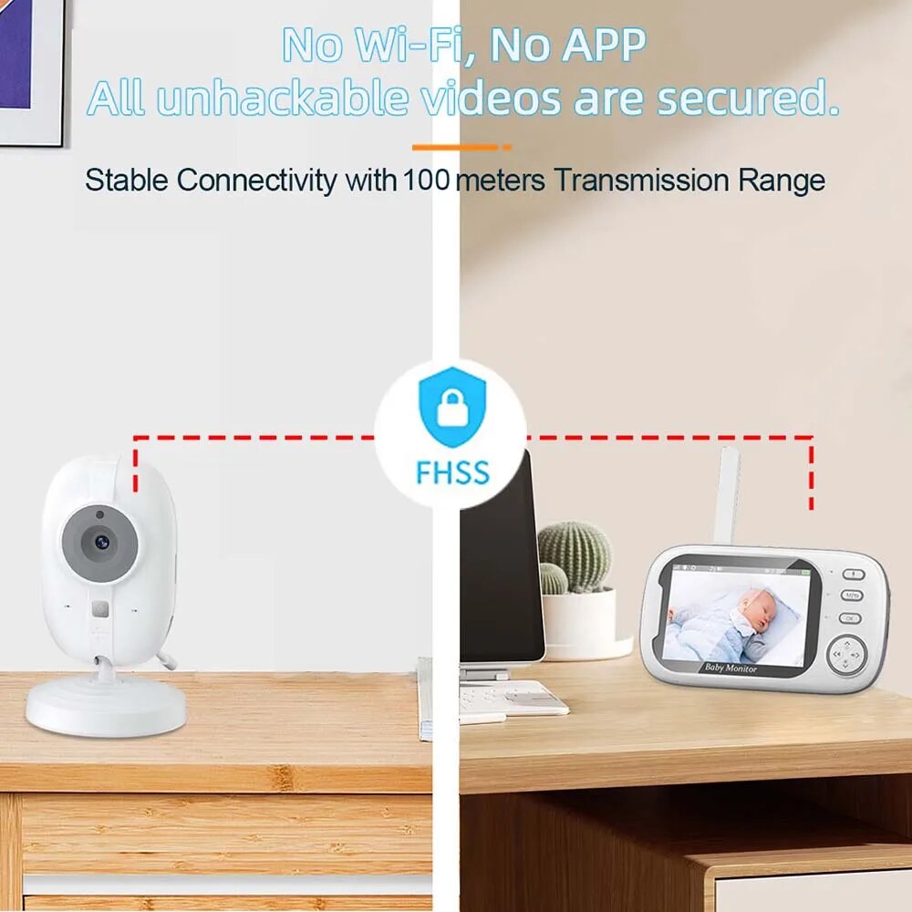 3,5'' niania wideo 2.4G matka  – Audio Detect Music recenzja i cena