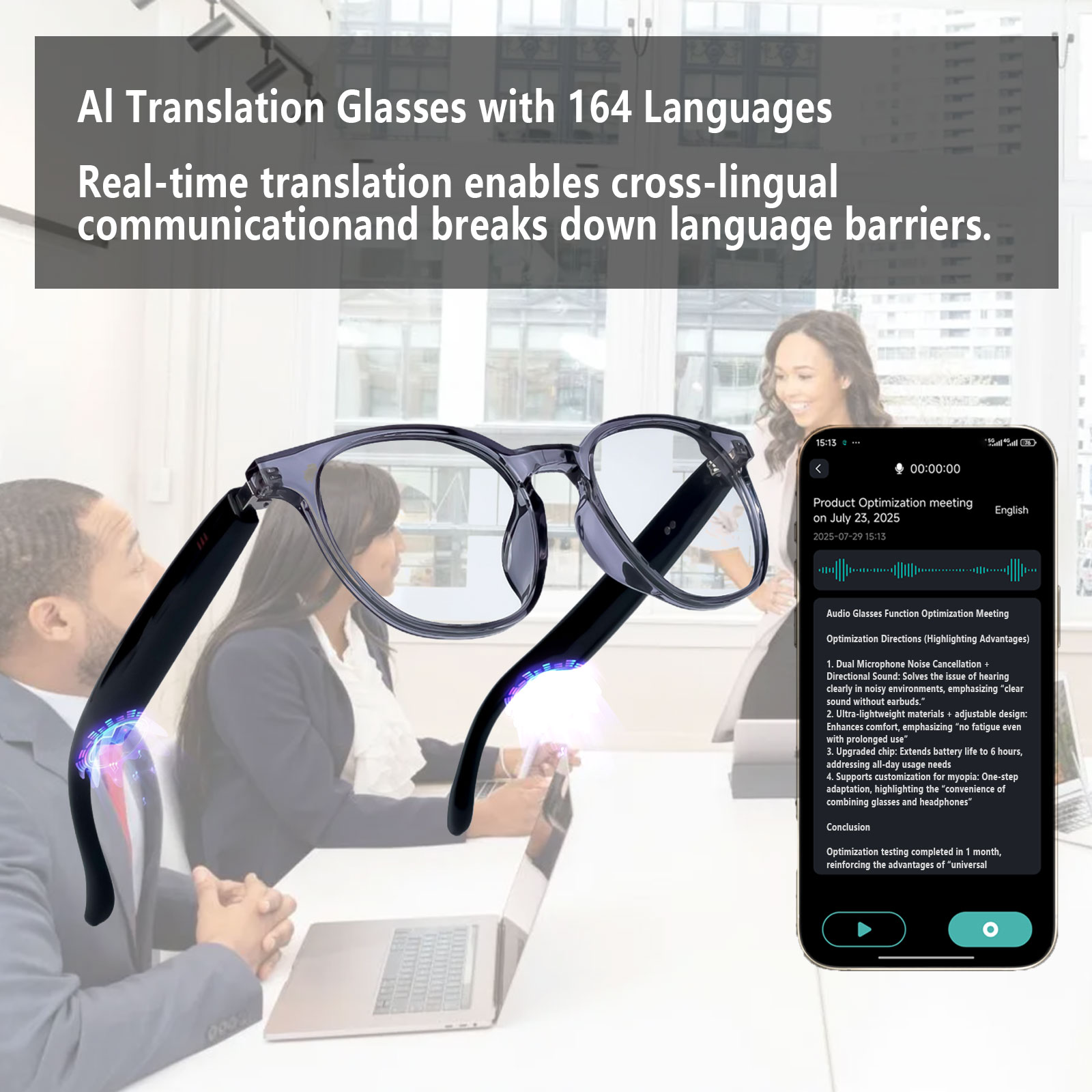 Inteligentne okulary audio, tł – Audio Music Voice recenzja i cena