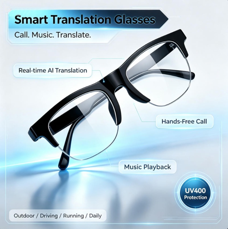 Inteligentne okulary tłumacząc – Audio Music Voice recenzja i cena