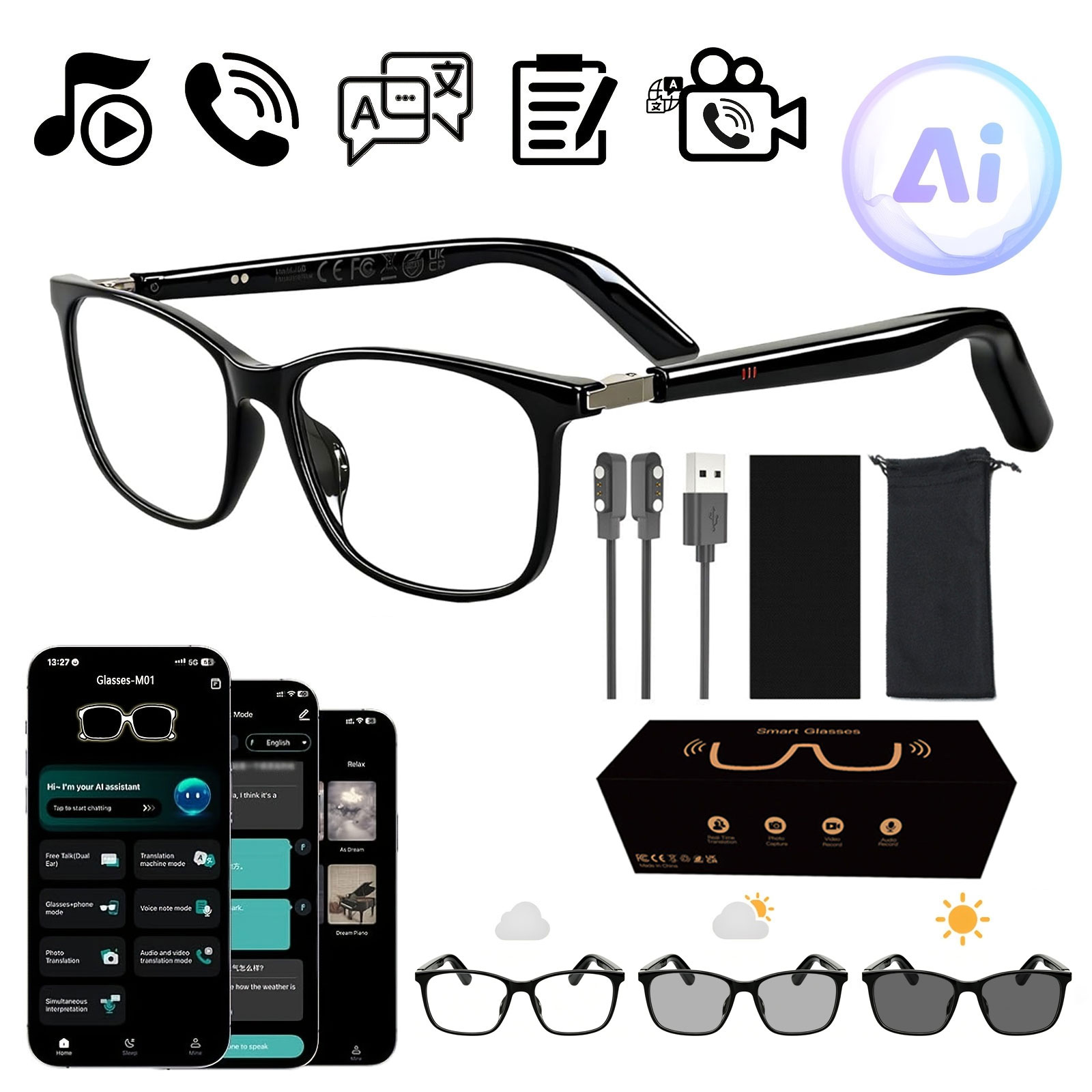 Inteligentne okulary audio z f – Audio Music Voice recenzja i cena